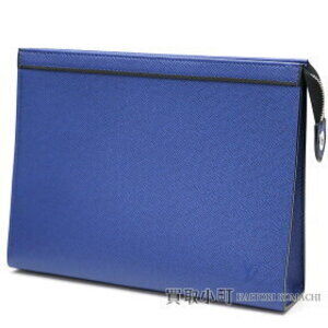 Louis Vuitton Pochette Voyage Taiga Cobalt Blue Noir Black Bag Shoulder LV